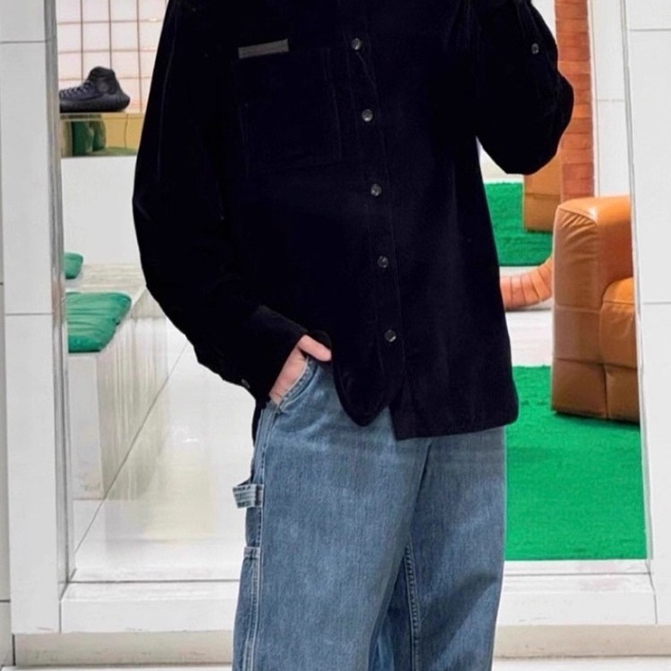 老钱风灯芯绒夹克衬衫外套