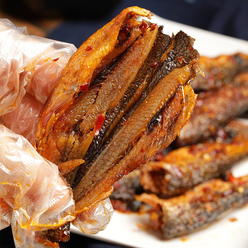 湖南特产思湘忆辣香辣手撕鱼非小公鱼即食瓶装爆辣味小鱼仔下酒菜