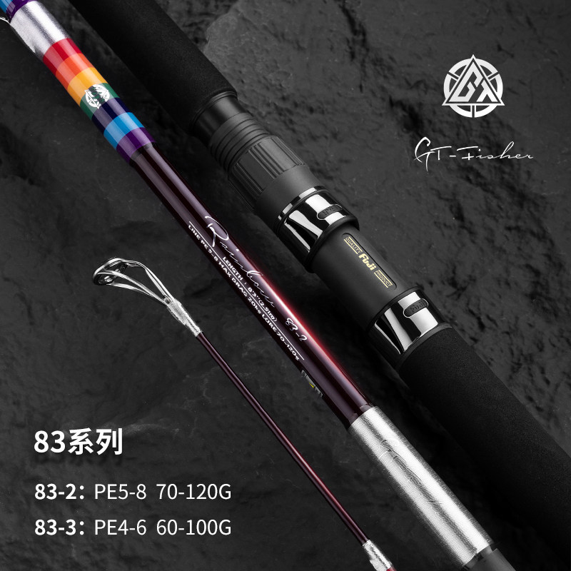 伊酷达彩虹波爬竿海钓船抛路亚竿