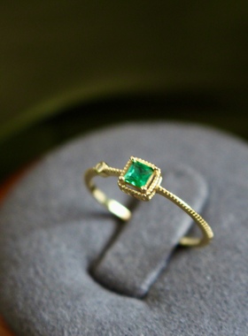 925纯银18k祖母绿锆石戒指价款