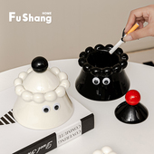 福尚家客厅烟灰缸家用高端大气创意带盖子防飞灰烟缸高级感收纳摆