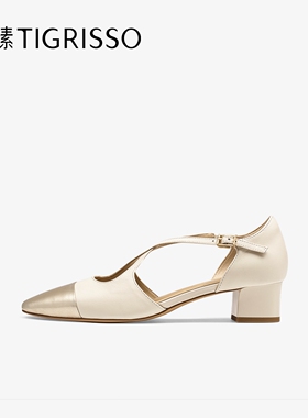 艺术生|蹀愫2025小香风包头凉鞋法式粗跟单鞋TA65118-14