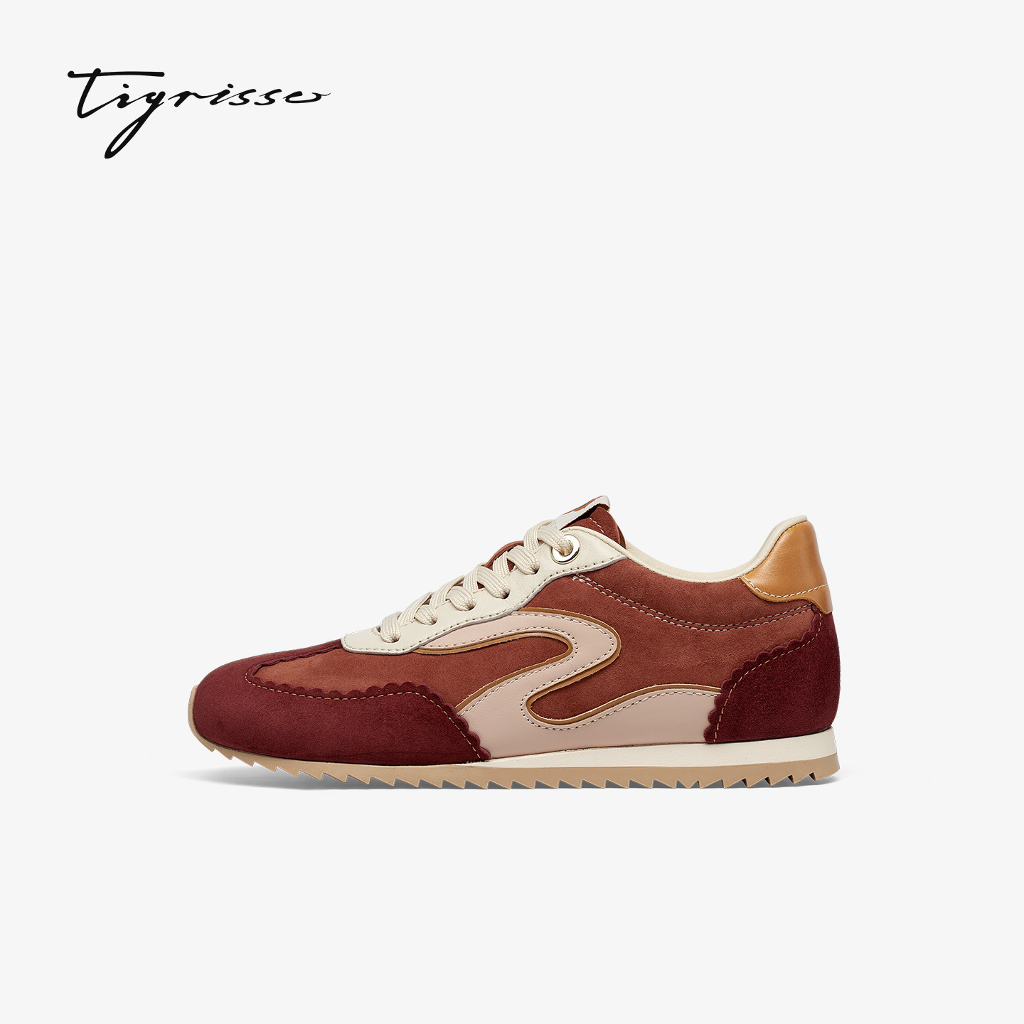 蛋卷德训蹀愫26春新红色增高3德训鞋超软运动休闲鞋T76142Y-01,女鞋,德训鞋,淘宝优惠券,粉丝福利购,淘宝优惠卷