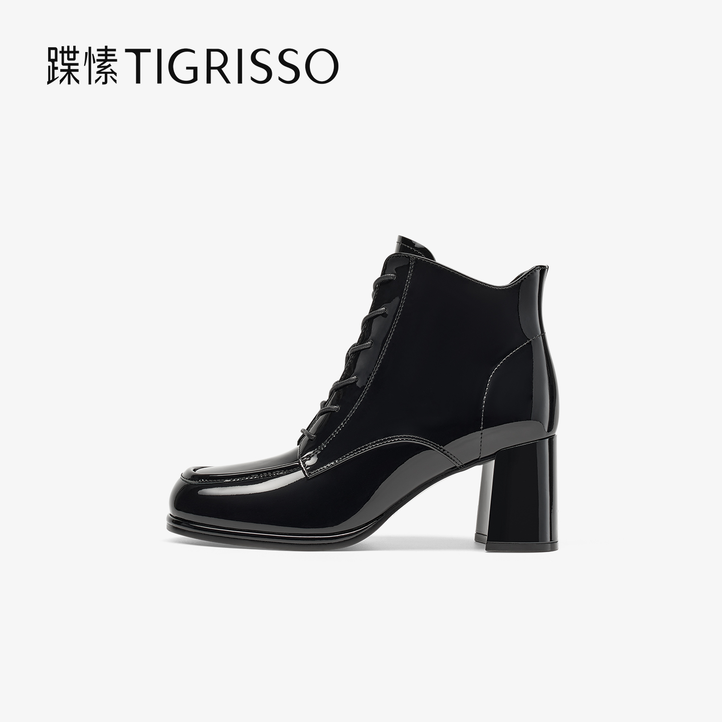 漆皮时装靴时尚牛皮短靴