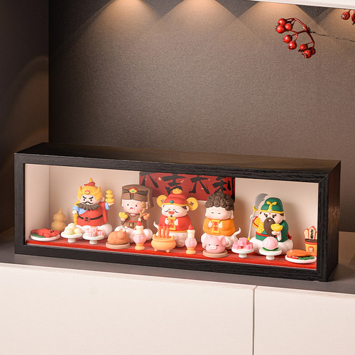 五路财神爷摆件相框摆台玄关装饰品工位桌面开业礼物乔迁礼品手办