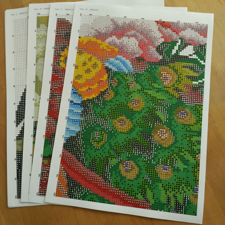 胡丽丽十字绣彩色图纸a4一元