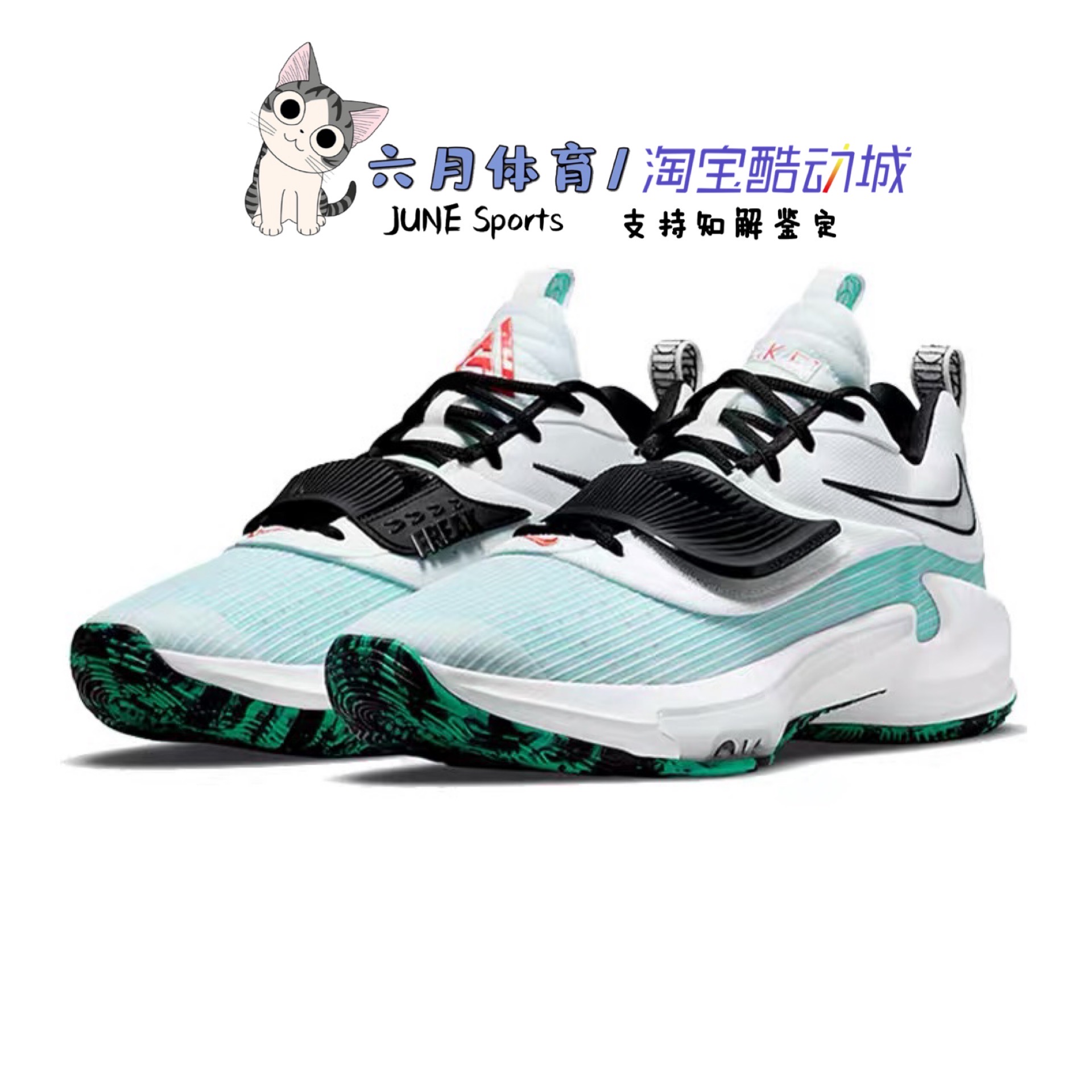 Nike耐克男鞋2021秋新款ZOOM FREAK 3 EP实战篮球鞋DA0695-101