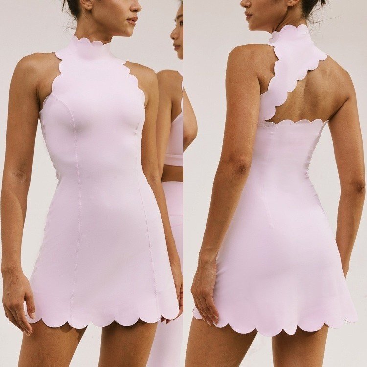 无袖套头花边网球裙修身免穿防震瑜伽连体裙透气舒适亲肤,运动/瑜伽/健身/球迷用品,瑜伽套装,淘宝优惠券,粉丝福利购,淘宝优惠卷