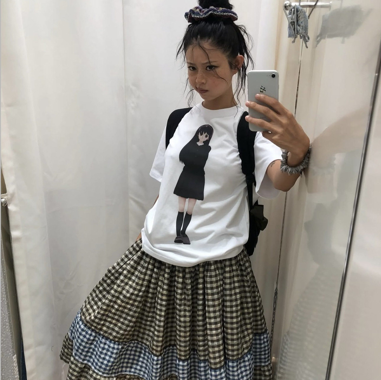 现/coyse*o站姿卡通小女孩印花短袖T恤日系宽松休闲圆领上衣