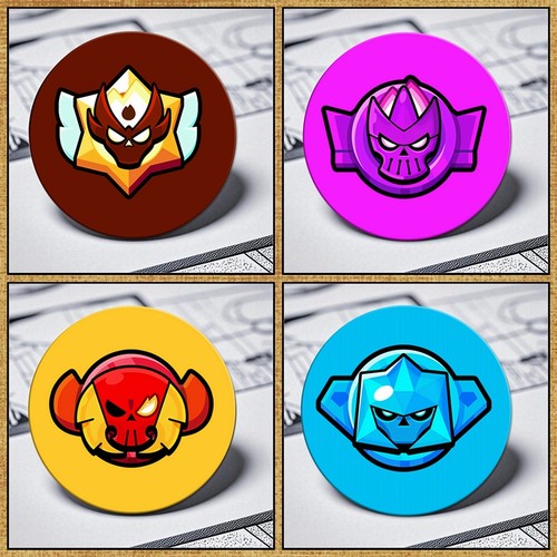 荒野乱斗吧唧排位赛段位图标神话大师徽章谷子胸章无料痛包挂件