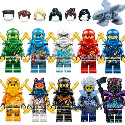 神龙崛起主角幻影忍者17季凯赞人仔拼积木玩具双面拉斯辛德