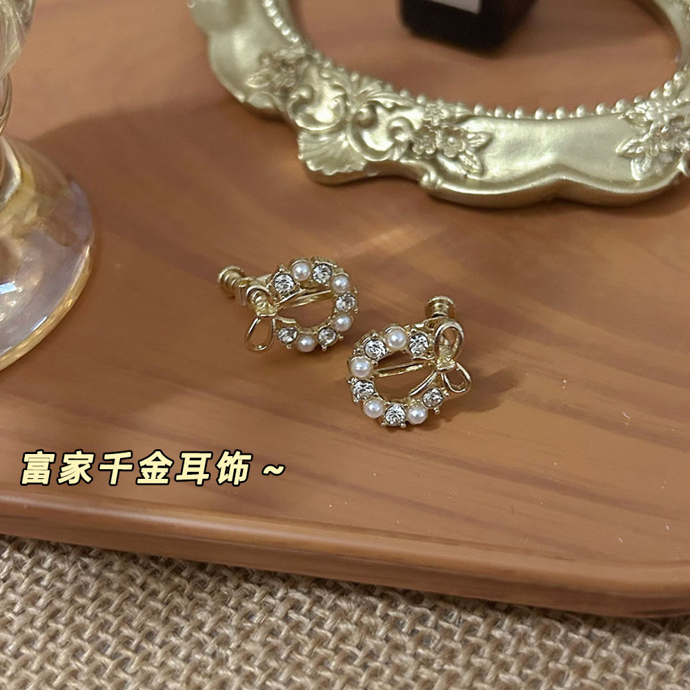 富家千金日常通勤职场耳钉耳夹