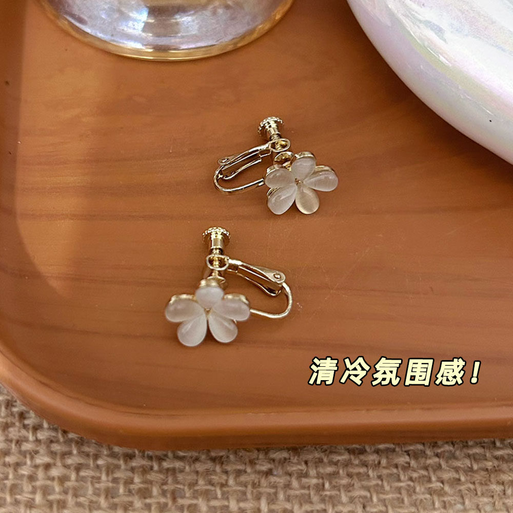【实拍】甜美清冷花朵耳钉耳夹