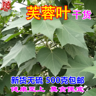 芙蓉叶 晒干木芙蓉叶子磨粉 拒霜花木莲地芙蓉根500g包邮中草药材