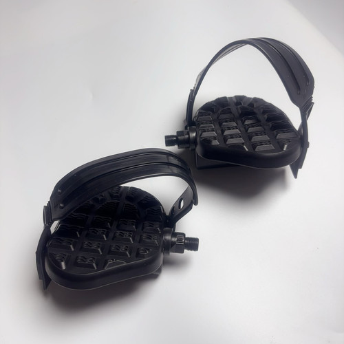 脚踏家用动感单车荷叶脚踏自行车脚蹬带脚套踩脚带皮绳绑绳脚蹬