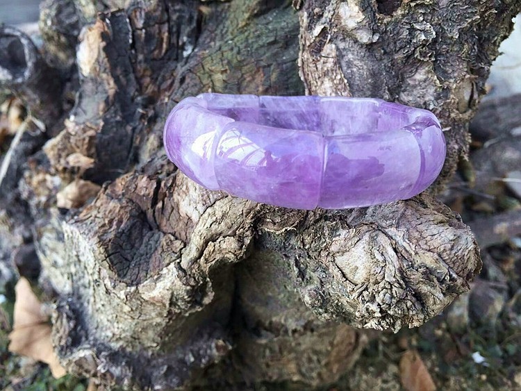 【木古口十】天然紫水晶 紫玉手排手牌手链女