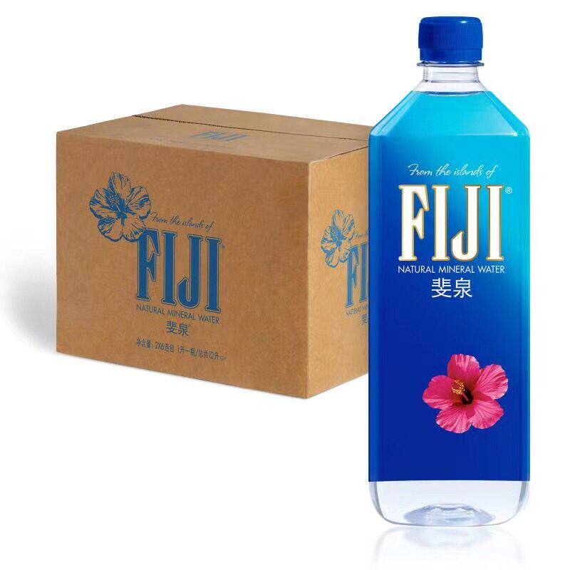 斐济斐泉矿泉水1000ml*12瓶1L FIJI天然饮用水整箱弱碱性多省包邮