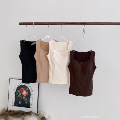ABBY&CONNIE-9993羽肤保暖背心免穿内衣软支撑柔软百搭打底上衣女