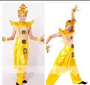 男款千手观音演出服敦煌飞天舞蹈服古典舞表演服儿童成人舞蹈服装