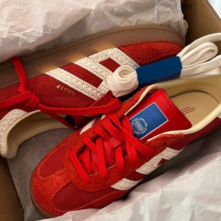 官方正品红色德训鞋复古男女款春季2026新款情侣休闲运动板鞋女潮