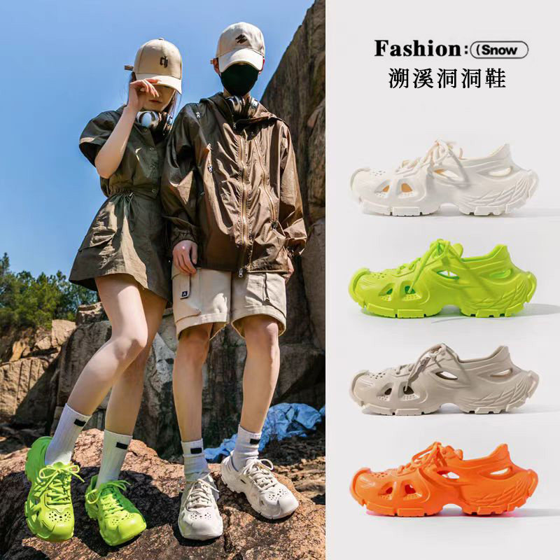 官方正品巴黎洞洞鞋男女款2025夏季爆款外穿防滑溯溪沙滩包头鞋潮