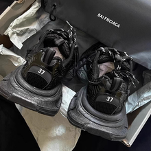 官方正品巴黎3xl黑色老爹鞋男女鞋2025新款情侣运动增高厚底鞋潮