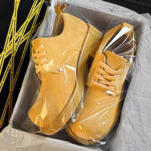 官方正品高端米奇德比鞋男女款2026新款春季休闲增高复古大头皮鞋