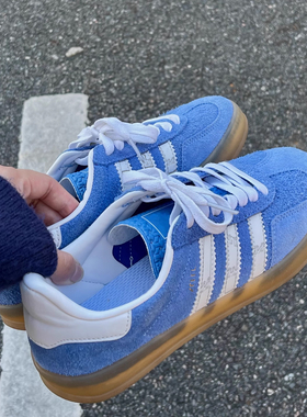 官方正品蓝色德训鞋男女款运动休闲鞋2026新款情侣百搭阿甘板鞋潮