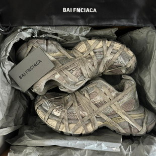 做旧男款 正品 女运动厚底鞋 春季 新款 增高休闲鞋 绑带巴黎3xl老爹鞋