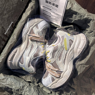 古力娜扎同款火星轨迹老爹鞋女款2026春季爆款做旧厚底休闲鞋潮女