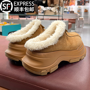 周雨彤同款丑萌包头毛毛雪地靴女款冬季2025新款厚底防滑保暖棉鞋