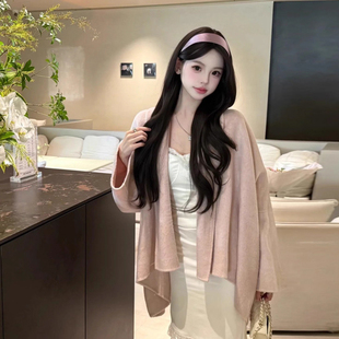 Row系斗篷大衣羊毛双面呢外套秋冬慵懒风小个子前短后长冬季外套