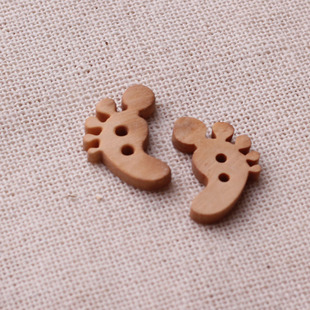 老山羊 脚丫扣子 婴儿童宝宝棉线搭档 毛线装饰配件 手编DIY辅料