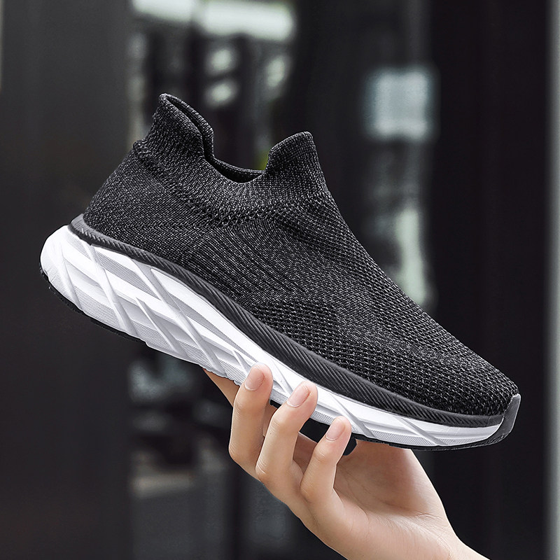 多运动轻氧新品男运动飞织套脚轻便情侣旅游走路健步鞋45大码46鞋,流行男鞋,网面鞋,淘宝优惠券,粉丝福利购,淘宝优惠卷