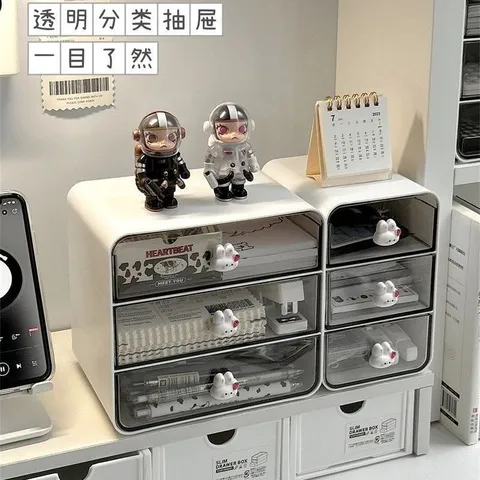 书桌置物架收纳盒宿舍手账抽屉式化妆品柜桌面文具神器箱ins