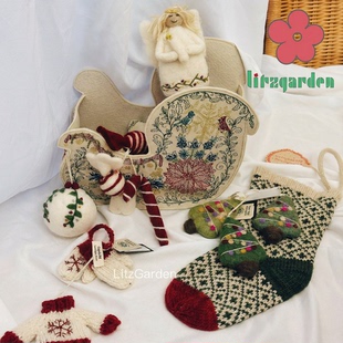 礼遇 挂件摆件玩偶包挂钥匙扣 丹麦Gry&Sif纯手工毛毡玩具圣诞新品