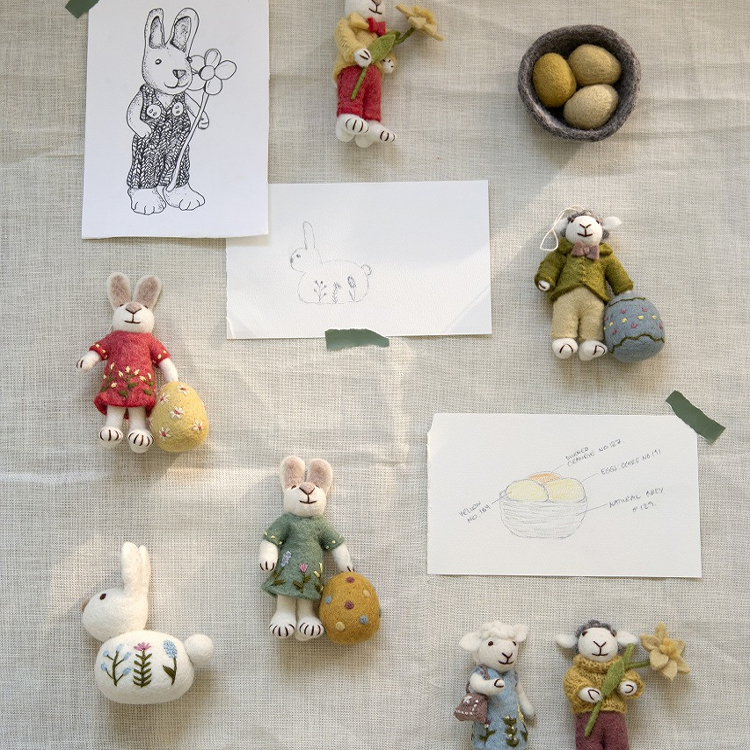 礼遇 丹麦Gry&Sif纯手工毛毡玩具挂件摆件动物水果玩偶包挂钥匙扣