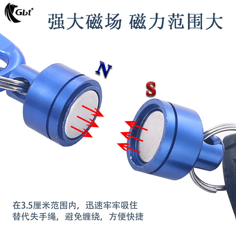 路亚强磁力挂扣钥匙扣磁吸磁性快挂磁铁防丢失垂钓鱼磁铁小 挂件图片