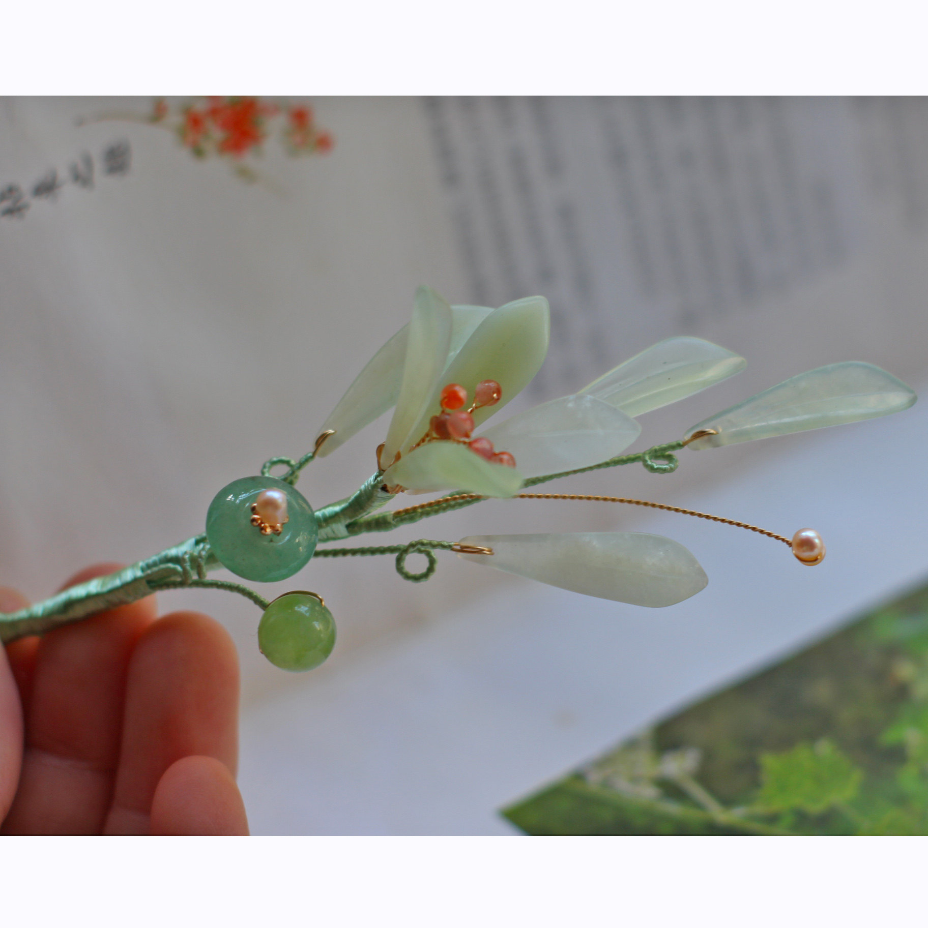 花荫月原创汉服配饰岫玉兰花软杆簪孤品玉簪花古风东方美学发饰,模玩/动漫/周边/娃圈三坑/桌游,古风/国风配饰,淘宝优惠券,粉丝福利购,淘宝优惠卷