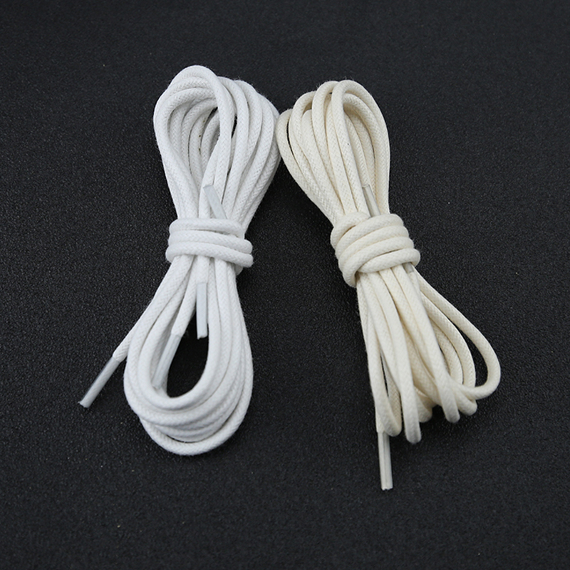 白色鞋带小白帆布鞋3mm圆形