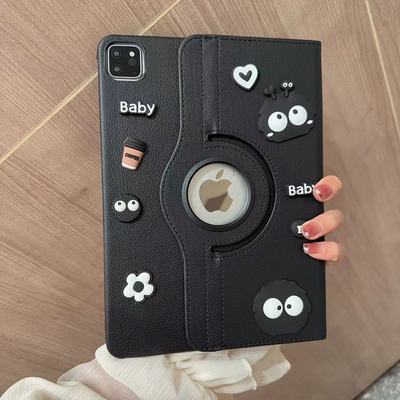 黑暴力熊ipad2019款10.2寸A2197保护套air3/10.5寸平板壳2018/17款9.7寸a1893/a1822旋转支架