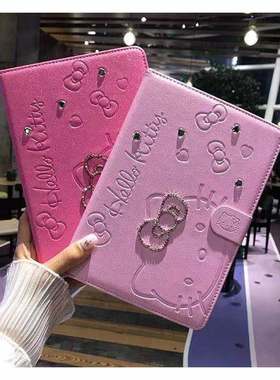 2020/19/8新款ipad air4/3/2/1适用ipad镶钻凯蒂猫10.2/9.7寸pro11平板十代电脑壳ipad234苹果mini45皮套5/6