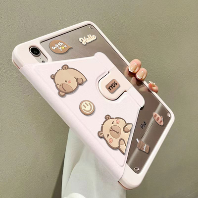 OPPOAir/Air2亚克力OPPOpad/pad2平板支架10.36/11/11.4/11.6寸720旋转式带笔槽巴拉卡比熊公仔全包款保护壳