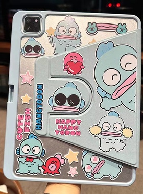 丑鱼ipadair5/平板壳2022新款10代A2138mini4平板2018款ipad5/6/7代旋转壳a2197可甜a1893亚克力a1822迷你5/6