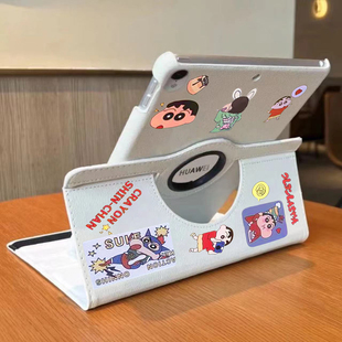 红色小新贴纸苹果2024款10.2寸ipad7/8/9十代Air1/2/3/4/5款10.9寸平板9.7寸保护套/ipadmini5代保护壳A2155