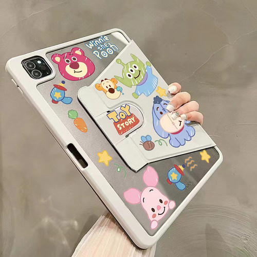 适用2025新款联想小新pad11寸平板保护套旋转防弯摔笔槽2025小新padpro12.7寸保护壳迪士尼DIY贴纸多角度支撑