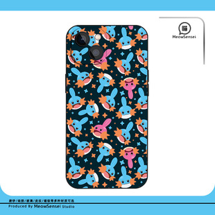 水跃鱼宝可梦手机壳适用于苹果15小米红米14玻璃OPPO华为VIVO12动漫卡通13硅胶iPhone16ProMax磁吸防摔保护套