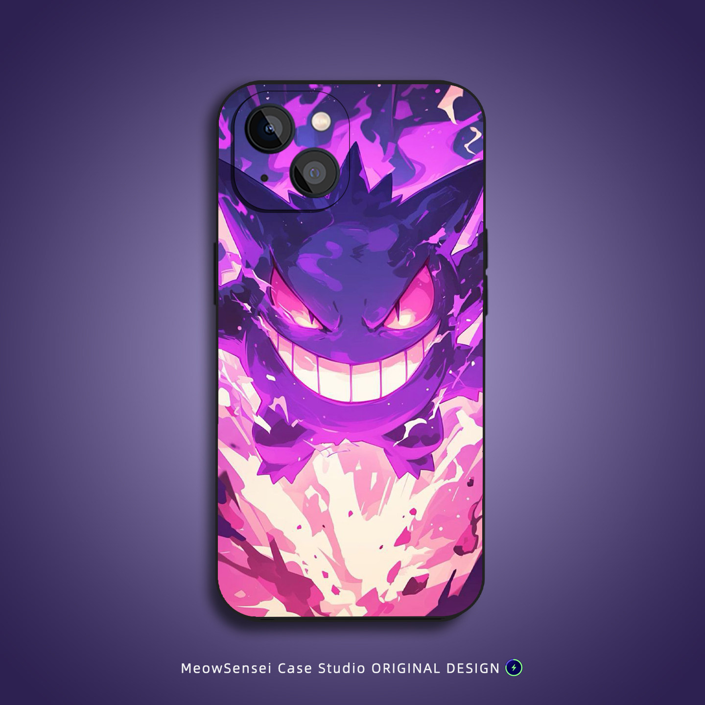 耿鬼宝可梦手机壳适用苹果16小米15华为14荣耀70液态硅胶VIVO卡通艺术OPPO新款磁吸iPhone17ProMax个性保护套