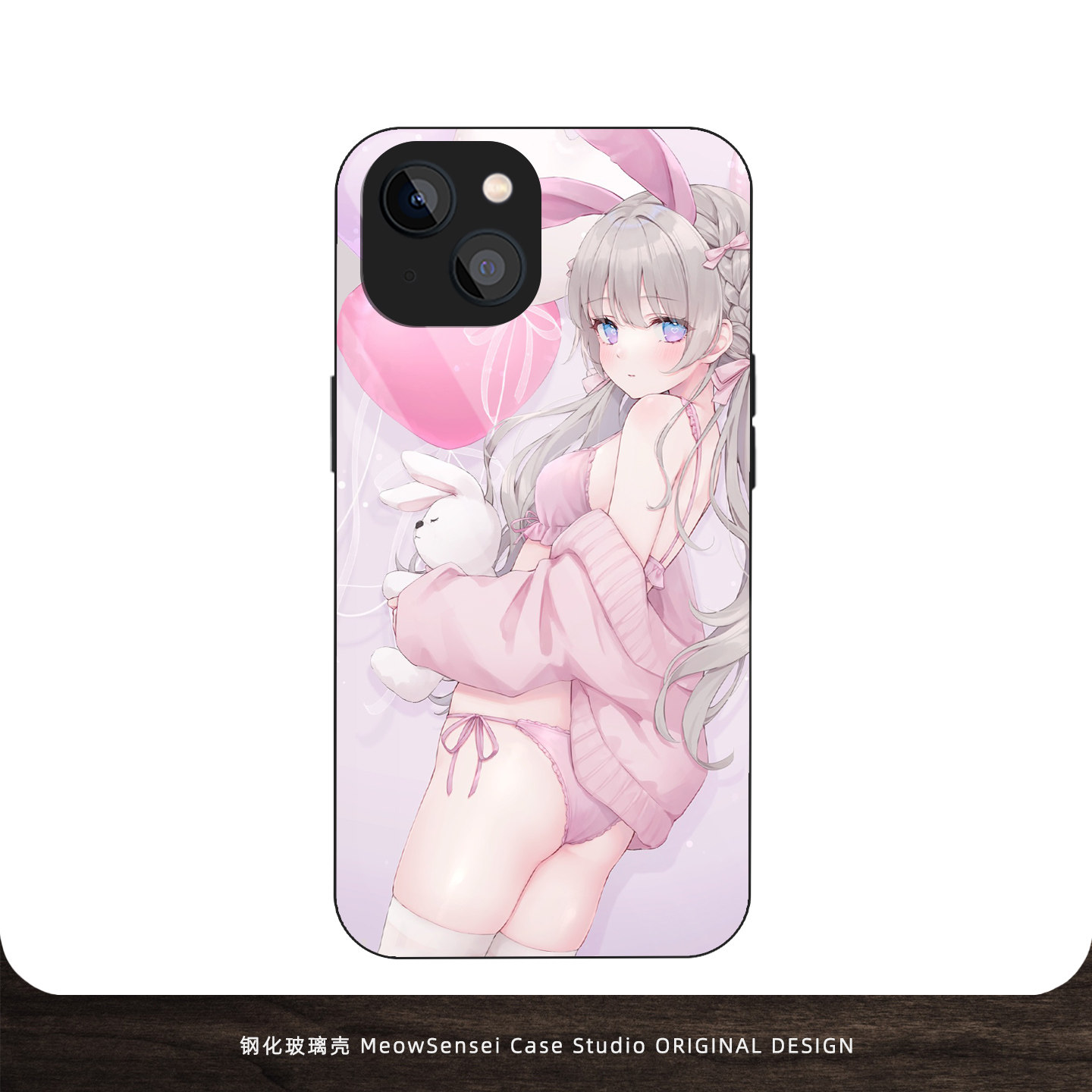 可爱粉色兔耳少女手机壳适用苹果16小米15红米K90华为VIVO荣耀Air钢化玻璃OPPO高清艺术iPhone17ProMax二次元,3C数码配件,手机保护套/壳,淘宝优惠券,粉丝福利购,淘宝优惠卷