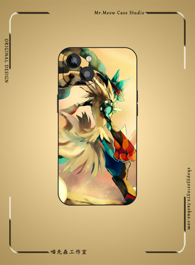Mega路卡利欧个性宝可梦手机壳适用于iPhone14小米13玻璃12全包11苹果15ProMax神奇宝贝Plus安卓液态硅胶软壳